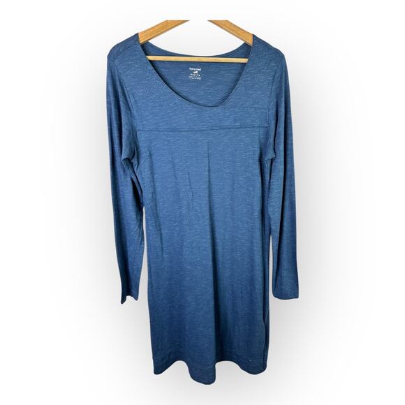 Horny Toad Dresses & Skirts - Horny Toad Womens size Medium Oolong Dress Blue Long Sleeve Hiking Outdoor